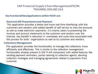 SAP Financial Supply Chain Management(FSCM) TRAINING ONLINE USA
