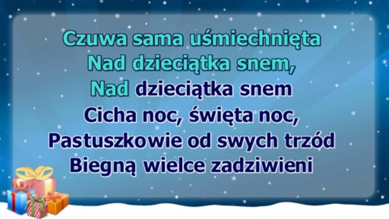 Kolęda - Cicha noc - wersja organowa - wolno - z linią melodyczną