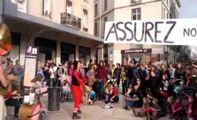 Manifestation des sages-femmes à Valence