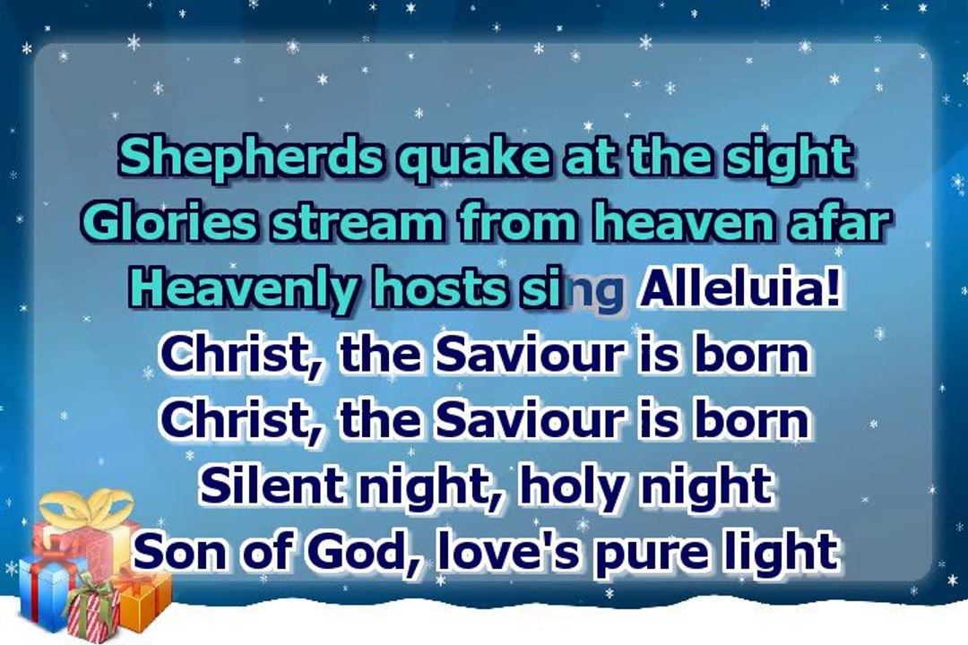 Christmas carol - Silent Night - slow - organ version - with a melody