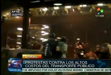 Más de 70 manifestantes detenidos en Sao Paulo