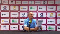 Conférence de presse FC Metz - Angers SCO (1-0) : Albert CARTIER (FCM) - Stéphane MOULIN (SCO) - 2013/2014