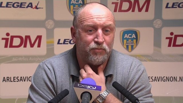 Conférence de presse AC Arles Avignon - Dijon FCO (0-0) : Franck DUMAS (ACA) - Olivier DALL'OGLIO (DFCO) - 2013/2014