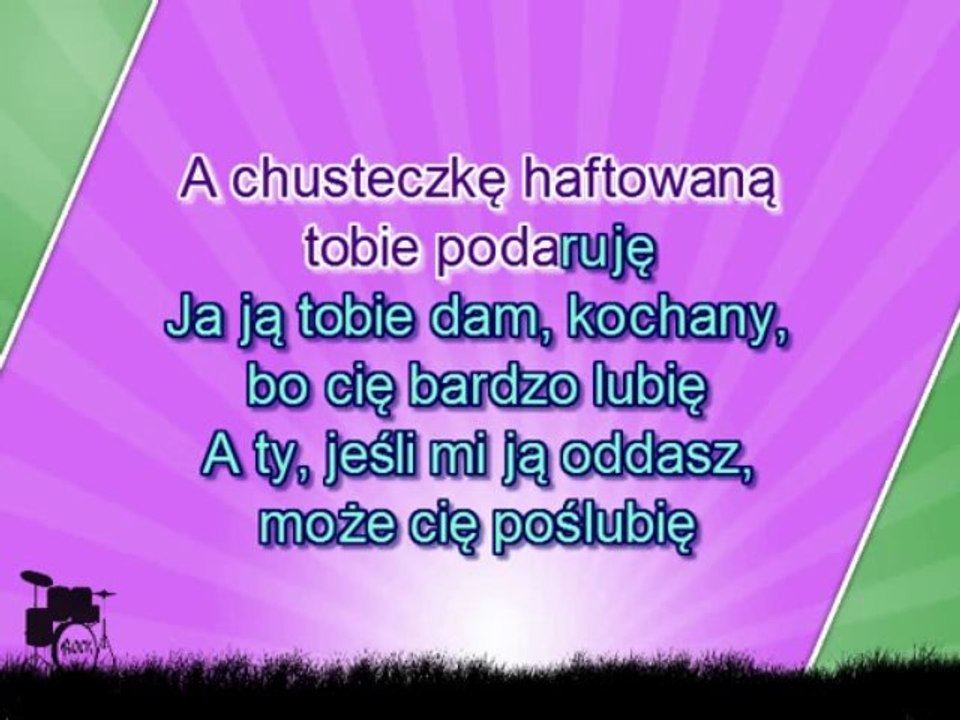 Dla dzieci - Mam chusteczkę haftowaną - wersja 2 - linia melodyczna
