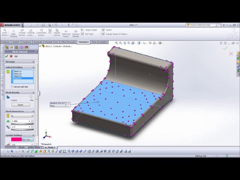 SolidWorks Simulation Premium 2012, Meshing Tips,, HD