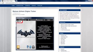BATMAN ARKHAM ORIGINS TRAINER HACK CHEAT DOWNLOADEN [NETHERLAND]