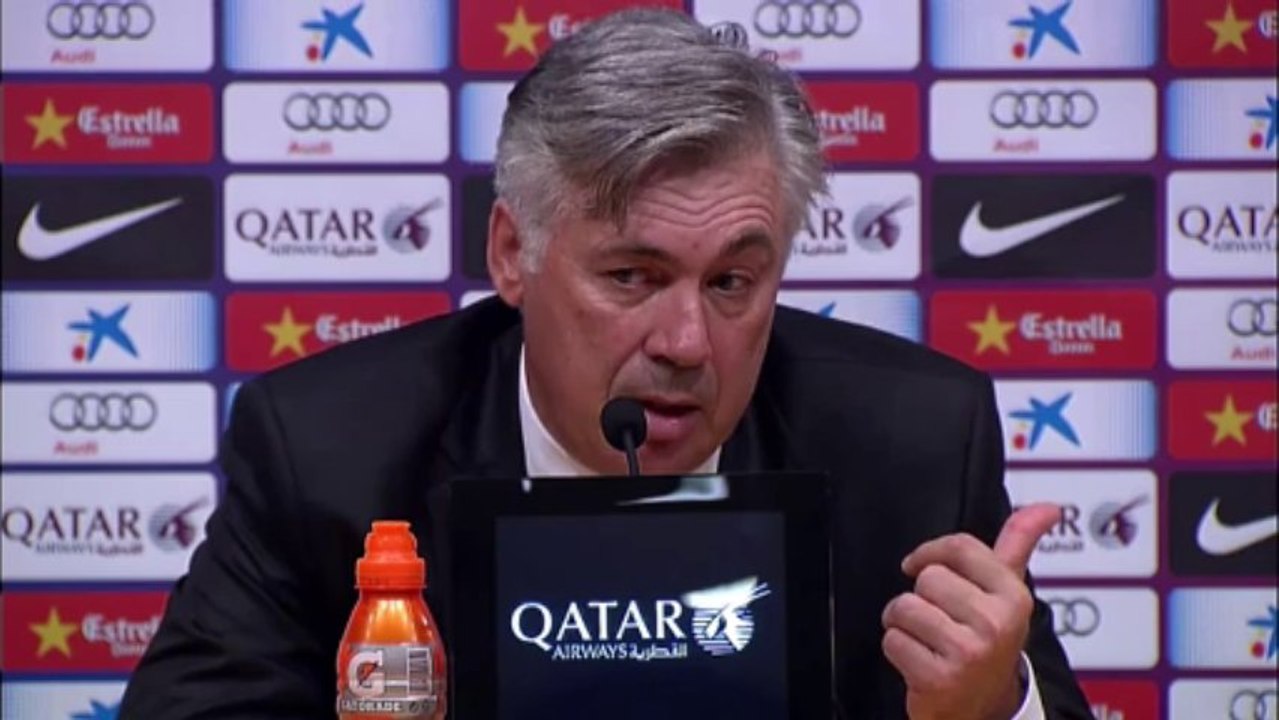 Rueda de prensa de Ancelotti tras perder contra el Barcelona en Liga