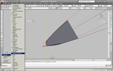 Autodesk - Auto CAD 2006/2008 - Exercise 04 - making of f22 with 3d poly line