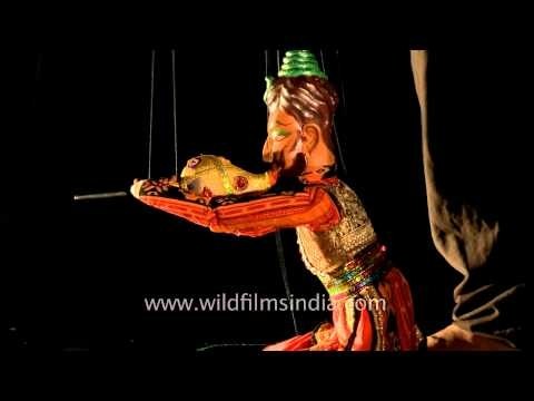 An amazing display of Rajasthani puppetry dance at Durga Puja Celebration in CR Park, Delhi