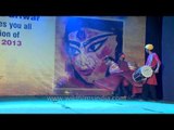 Rajasthani dancer performing Kachchhi Ghodi - Durga Puja Celebrations at CR Park, Delhi