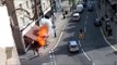 Exploding pavements in London freaking out pedestrians