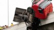 Driver survives a 20 meters fall after his truck flipped on a freeway overpass