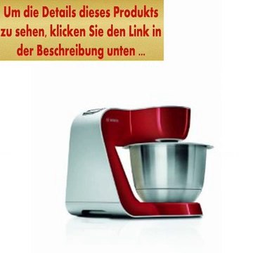 Angebote Bosch MUM54720 Küchenmaschine Styline MUM5 (900 Watt, 3.9 Liter) deep rot / silber
