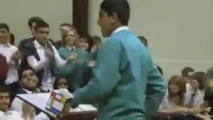 Heart warming moment schoolboy with a debilitating life long stammer reduced his classmates to tears