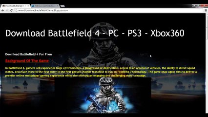 How to Download Battlefield 4 Game Crack Free - Xbox 360, PS3 & PC!!