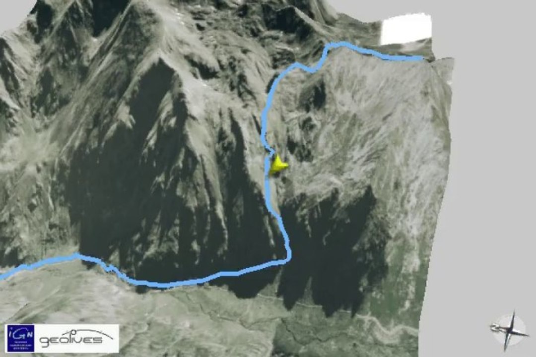 Profil 3D randonnée Pic de Caraussans (2709m) Pic de Cabayrou (2733m) Ariège Pyrénées