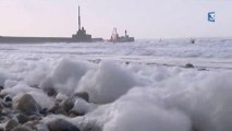 Le Havre : mer houleuse avant la tempête annoncée cette nuit