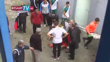 TRABZON’DA AMATÖR KÜME MAÇINDA OLAY