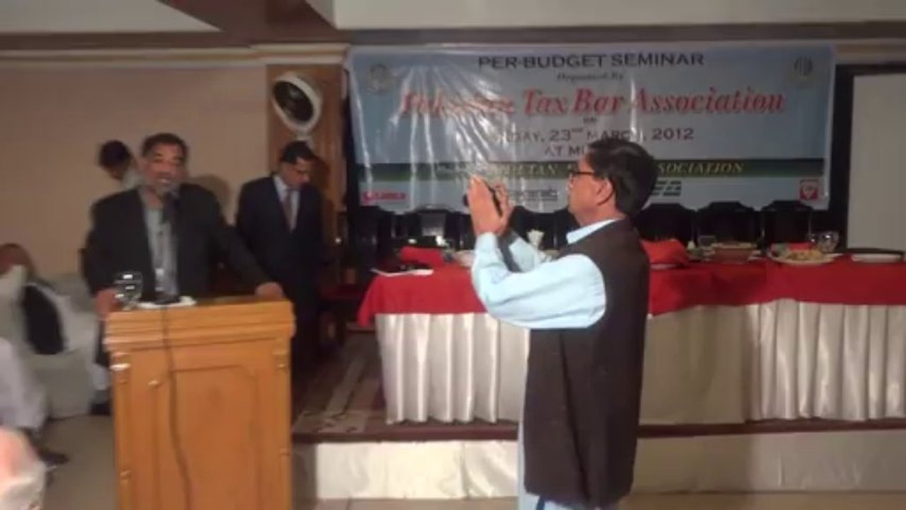 Vote of Thanks by Khalid Asad in Pre Budget Seminar