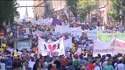 Duodécima  "marea blanca" en Madrid contra la privatización de la sanidad