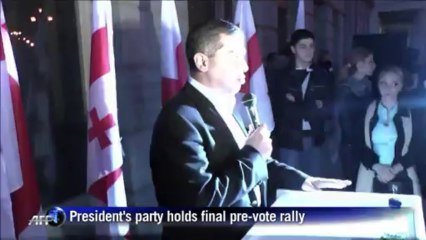 Would-be Saakashvili successor holds rally before Georgia vote