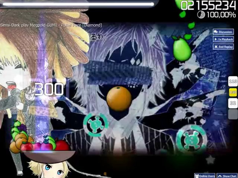 POKER FACE sur osu '-' !!! ( le fail le plus ultime ) GUMI ~ Poker Face