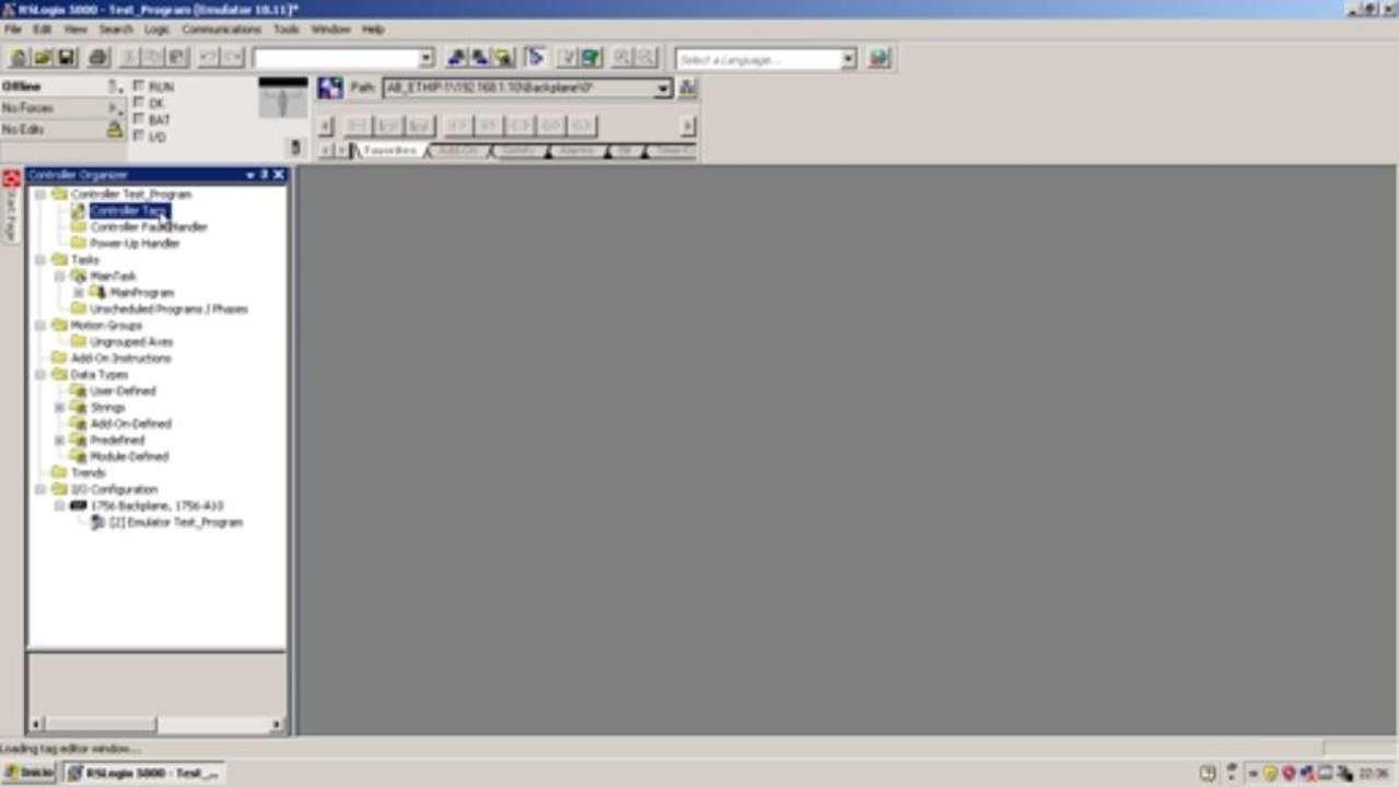 Creating a New Tag on RSLogix 5000