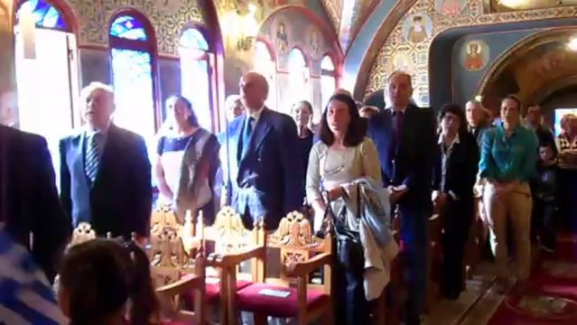 Fête Nationale Grecque du 28/10/1940 en l'Eglise Orthodoxe Grecque St Spyridon à Nice.