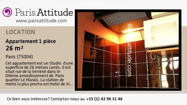 Appartement Studio à louer - Hôtel de Ville, Paris - Ref. 1643