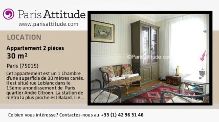 Appartement 1 Chambre à louer - Parc André Citroën, Paris - Ref. 4571