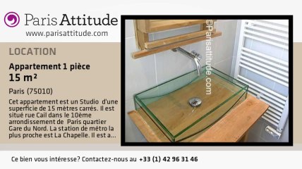Appartement Studio à louer - Gare de l'Est/Gare du Nord, Paris - Ref. 4886