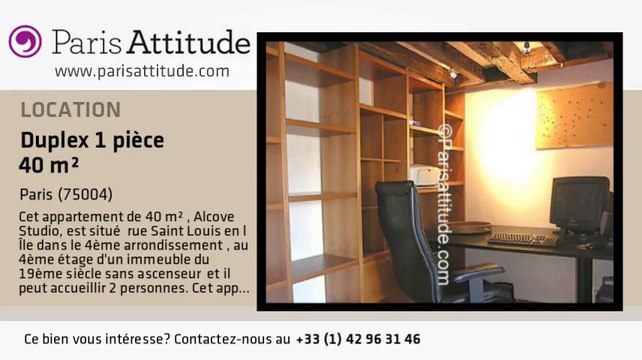 Duplex Alcove Studio à louer - Ile St Louis, Paris - Ref. 4604