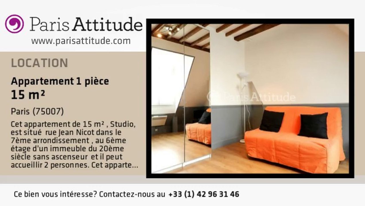 Appartement Studio à louer - Tour Eiffel, Paris - Ref. 7812