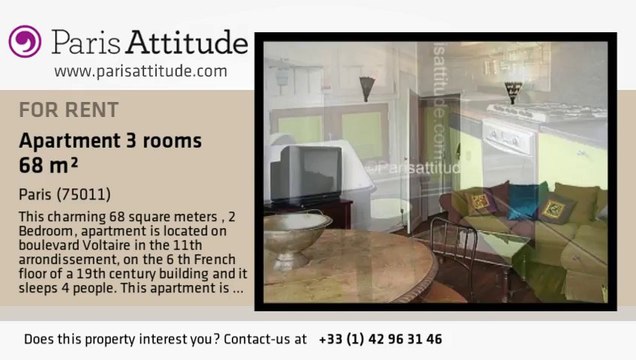 2 Bedroom Apartment for rent - Voltaire, Paris - Ref. 1670