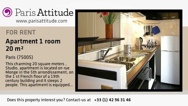 Studio Apartment for rent - Place Monge, Paris - Ref. 6920