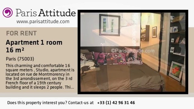 Studio Apartment for rent - Arts et Métier, Paris - Ref. 8010