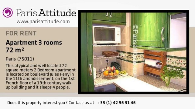 2 Bedroom Apartment for rent - République, Paris - Ref. 3740