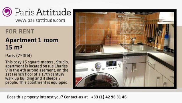 Studio Apartment for rent - Place des Vosges, Paris - Ref. 8258