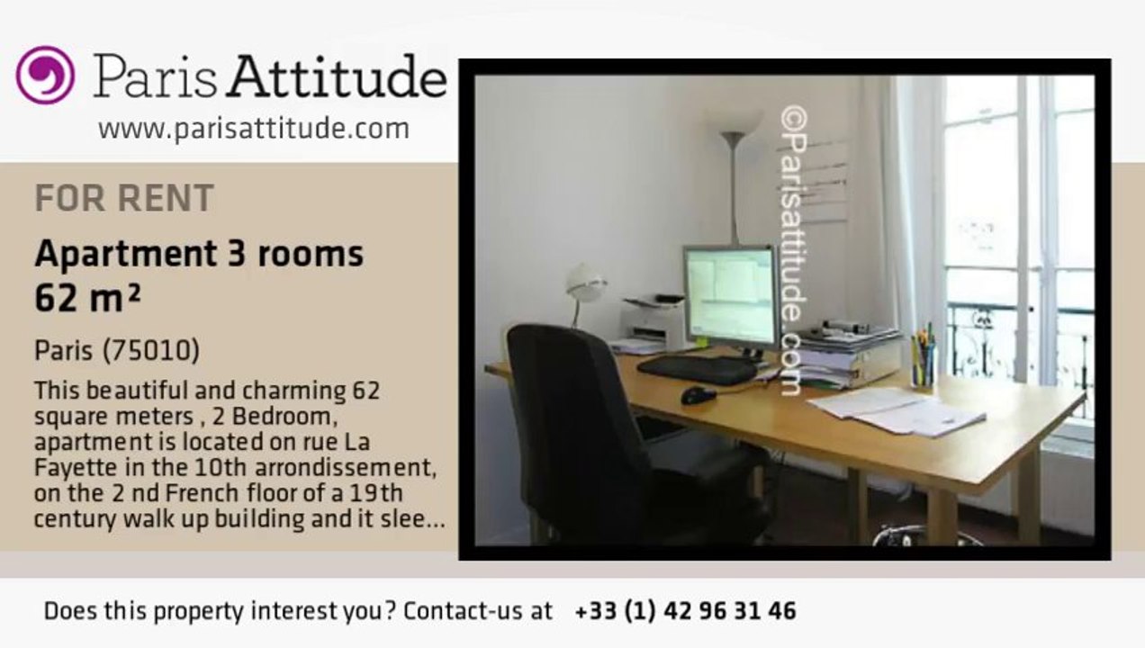 2 Bedroom Apartment for rent - Canal de l'Ourcq, Paris - Ref. 6351