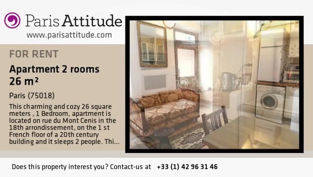 1 Bedroom Apartment for rent - Sacré Cœur, Paris - Ref. 8393