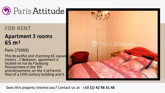 2 Bedroom Apartment for rent - Poissonnière, Paris - Ref. 8467
