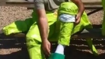 Foot Sweat From Fighting Fire