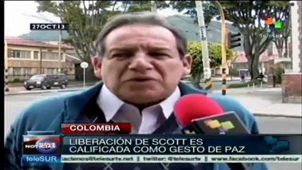 Liberación de secuestrado muestra deseo de FARC EP de buscar la paz