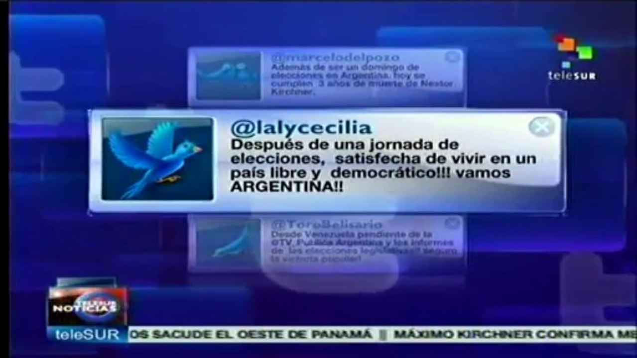 Tuiteros argentinos reconocen el triunfo de FPV y a Néstor Kirchner