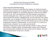 SAP Materials Management(MM)PLACEMENTS ONLINE TRAINING IN CANADA@magnifictraining.com