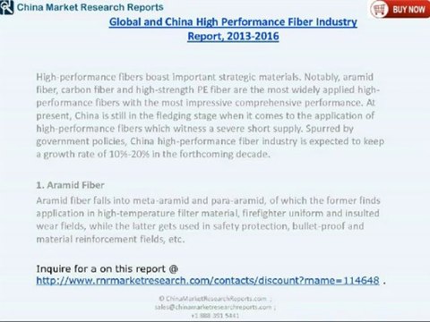 RnRMR: Global and China High Performance Fiber Industry