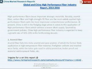 RnRMR: Global and China High Performance Fiber Industry