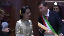 Roma, ciudad abierta para Aung San Suu Kyi