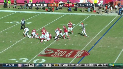 Browns defense, sack, 8-yd loss
