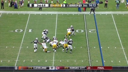 Raiders defense, sack, 9-yd loss